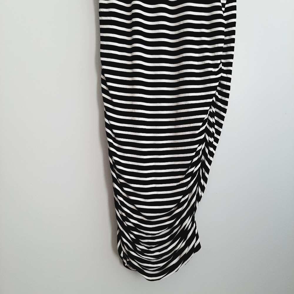 Mossimo Supply Co. Black and White Striped Midi Dress - Picture 8 of 10